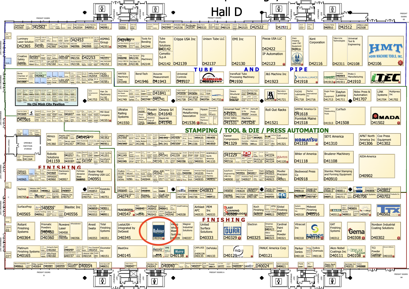 FABTECH 2025 Hall D map