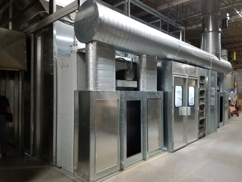 Custom Process Powder Booth with Collector Module