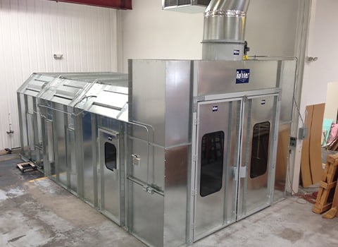 cross draft spray booth