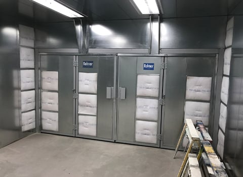 cross draft spray booth