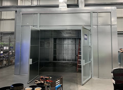 Cross Draft Spray Booth