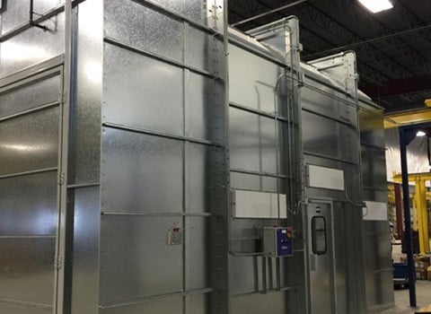 cross draft spray booth