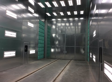 Cross Draft Spray Booth