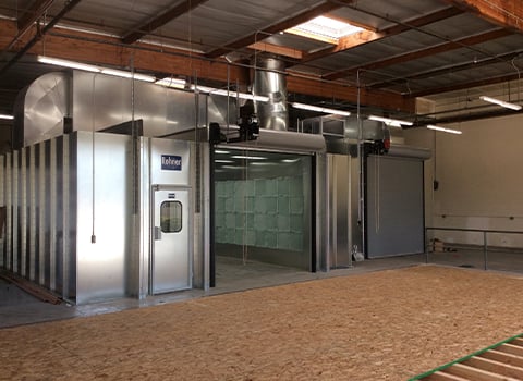 Cross Draft Spray Booth