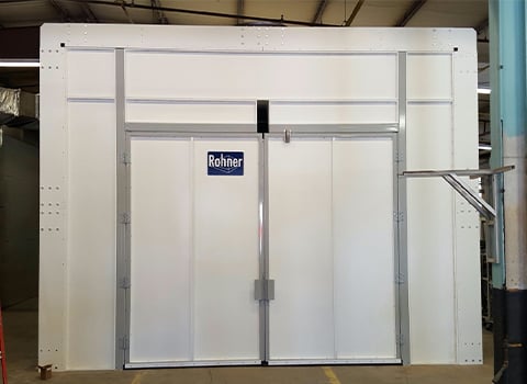 cross draft spray booth