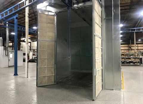 cross draft spray booth