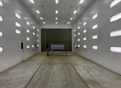 cross draft spray booth