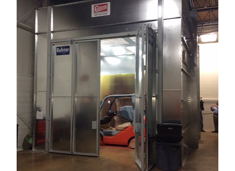 Modified Cross Draft Spray Booth