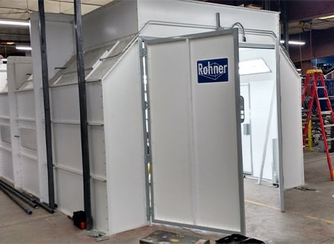 Modified Cross Draft Spray Booth